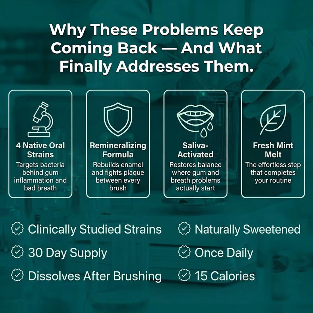 Puursmile Oral Probiotic Lozenge Melt – Restores the Good Bacteria Your Mouth Loses Every Time You Brush