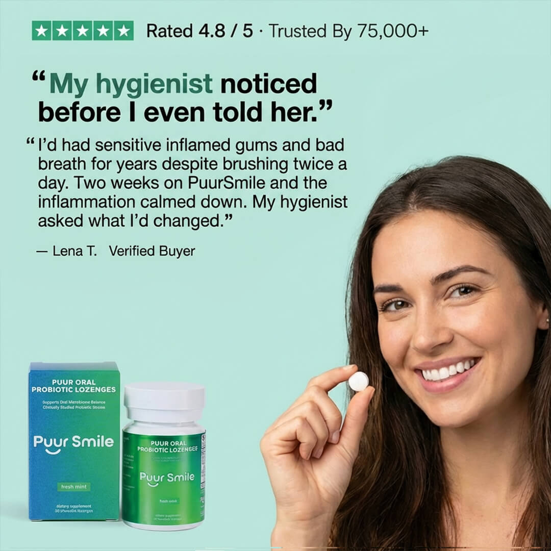 Puursmile Oral Probiotic Lozenge Melt – Restores the Good Bacteria Your Mouth Loses Every Time You Brush