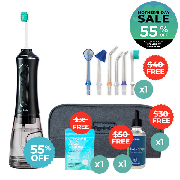 PUURSMILE WATER FLOSSER - 55% OFF MOTHER'S DAY SALE + 4 FREE GIFTS (WORTH $150)