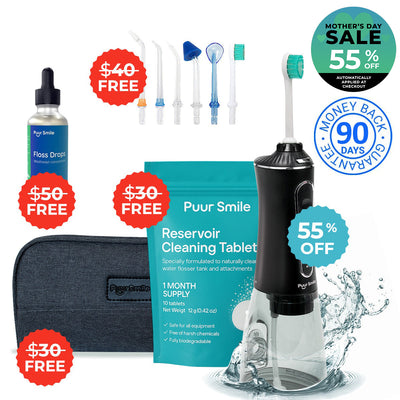PUURSMILE WATER FLOSSER - 55% OFF MOTHER'S DAY SALE + 4 FREE GIFTS (WORTH $150)