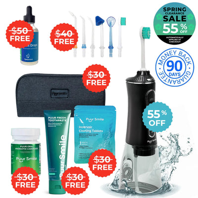 PUURSMILE WATER FLOSSER - 55% OFF SPRING CLEARANCE SALE + 6 FREE GIFTS (WORTH $150)