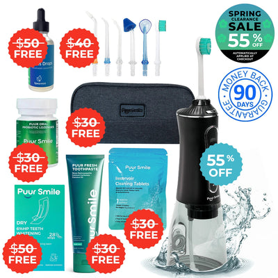 PUURSMILE WATER FLOSSER - 55% OFF SPRING CLEARANCE SALE + 7 FREE GIFTS (WORTH $150)